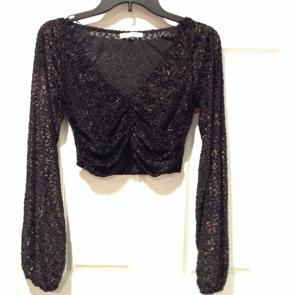 Zara Crop Top Bell Sleeve
